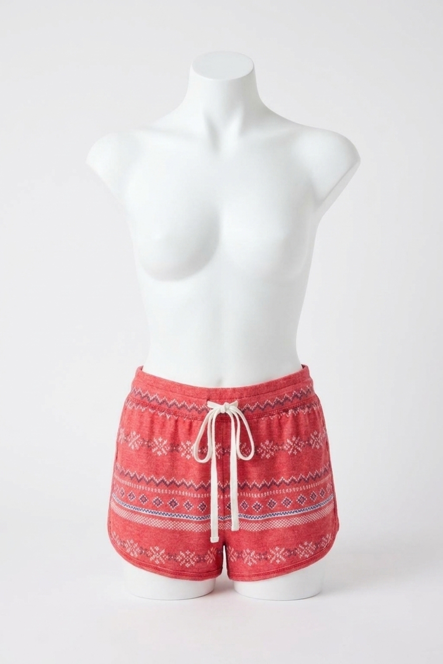 NEW PJ SALVAGE snowflake kisses short in red